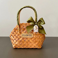 Panier-cadeau en bois de style japonais, tissé à la main, sur le thème de la forêt, pour mariage, bonbons, petite fleur, rangement, vente en gros