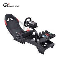 GY046 negro ajustable plegable Racing Simulador cubo asiento Sim coche conducción simulación cabina