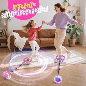 Balle de saut pour enfants, 3 modes amusants, roue lumineuse clignotante, compteur numérique LED, batterie remplaçable, jeu d'extérieur amusant pour filles - Product Image 6