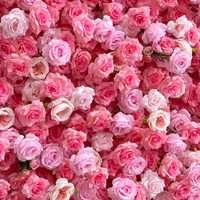 Dinding Bunga Buatan Berbahan Kain Mawar Pink Tua untuk Dekorasi Pernikahan