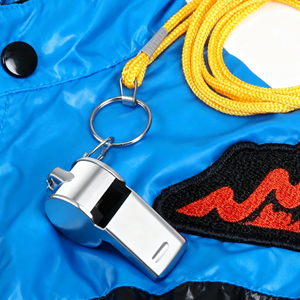 Silbato Clásico de Hierro Niquelado con Cordón, Impresión Serigráfica, Duradero, para Deportes/Fiestas, Árbitro, Emergencia, Seguridad, Reutilizable - Product Image 3