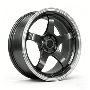 ล้อแม็กซ์สีเทาปืน 5 ก้าน ขอบปัดเงา ขนาด 24x14 5x1143 5x120 สำหรับ E46 E30 E90 - Product Image 1