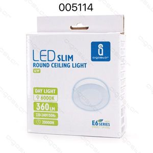 Plafoniera LED Sottile Rotonda 6W 6000K Luce Diurna Serie E6 a Risparmio Energetico - Product Image 1