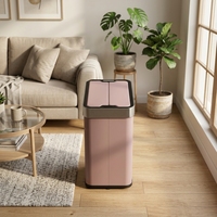 Poubelle intelligente à capteur infrarouge en acier inoxydable à fermeture silencieuse pour usage commercial 60L Design compact Prix compétitif
