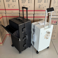 Valise de voyage unisexe de 30 pouces, durable, épaisse, en ABS+PC, grande capacité, antivol, avec serrure à code TSA, roulettes pivotantes, ouverture frontale