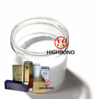 Colle froide blanche VAE à base d'eau de qualité alimentaire HIGHBOND pour la fabrication de boîtes en papier, boîtes de dentifrice, boîtes d'emballage de biscuits