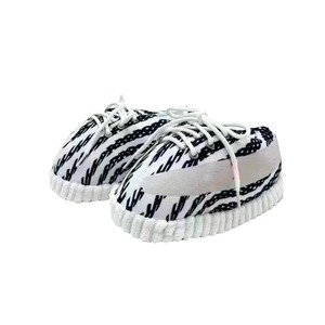 Pantofole da casa in cotone felpato impermeabili <span class=keywords><strong>e</strong></span> calde, con design a cono di cocco, suola in tessuto rinforzata, rosse, modello di successo - Product Image 5