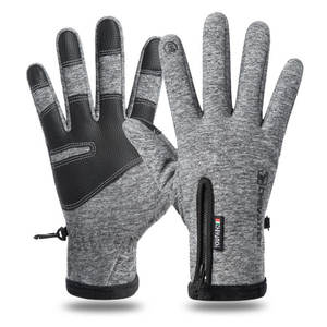 Clima frío Correr Senderismo Ciclismo Guantes <span class=keywords><strong>de</strong></span> esquí Dos dedos Fuera Invierno Pantalla táctil Guantes <span class=keywords><strong>de</strong></span> pesca impermeables a prueba <span class=keywords><strong>de</strong></span> viento - Product Image 4