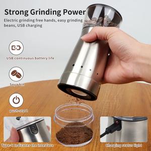 เครื่องบดกาแฟไฟฟ้าแบบพกพา TYPE-C ชาร์จ USB ได้เครื่องบดกาแฟแกนเซรามิกสำหรับมืออาชีพ - Product Image 5