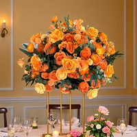 Offre Spéciale – Grandes Boules de Fleurs Artificielles en Soie Jaune pour Centres de Table de Mariage, Arrangements Floraux de 50 cm, 60 cm, 70 cm, 80 cm