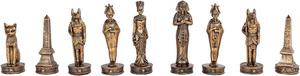 ชุดหมากรุกสงครามพลเรือนแห่งอาณาจักรเทพเจ้าอียิปต์โบราณของ Pacific Giftware พร้อมกระดานแก้ว 17 นิ้ว x 17 นิ้ว - 33 ชิ้น [สีทองและสีดำ] - Product Image 3