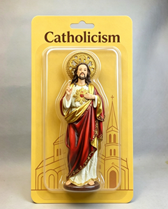 Petites statues catholiques en résine à faible MOQ, ornements de bureau, 3 pouces (8 cm), emballage PVC - Product Image 4