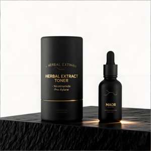 Flacon compte-gouttes cylindrique noir mat unique 30ml 50ml 100ml pour huiles essentielles, parfums et teintures, avec compte-gouttes et boîte - Product Image 4