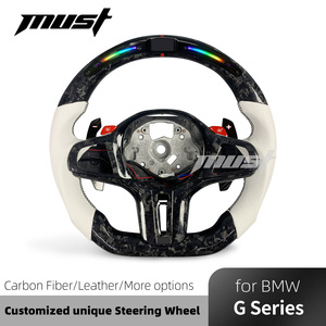 Volante LED de Fibra de Carbono Forjado Personalizado para <span class=keywords><strong>BMW</strong></span> Serie <span class=keywords><strong>G</strong></span> G2X G3X M3 M4 M5 <span class=keywords><strong>M8</strong></span> X3M X6M 640i GT 550i 440i 340i G11 G15 G29 - Product Image 2