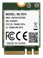 Módulo Combo WLT674 de Doble Banda 2.4GHz 5GHz WiFi y Bluetooth M.2 para Comunicaciones WLAN/BT y de Bajo Consumo