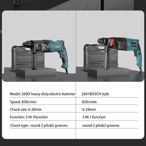 Martillo Demoledor Industrial de Alta Potencia, Martillo Perforador Rotatorio para Demolición de Concreto con Broca SDS de 28 mm de Diámetro - Product Image 3