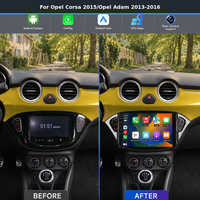 Autoradio Android 9 pouces IPS avec GPS intégré, caméra de recul, Android Auto pour Opel Corsa 2015 Opel Adam 2013-2016