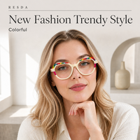 Monture de lunettes carrée en acétate RSD8055 Resda 2026 pour femme – Lunettes optiques tendance pour usage quotidien