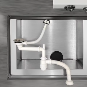 Kit de siphon pour lavabo et évacuation de cuisine, siphon en P, gain de place, fabricant chinois - Product Image 6