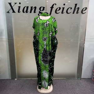 Nouvelle Robe Africaine Élégante en Coton Grande Taille pour Femme, Modèle <span class=keywords><strong>Boubou</strong></span> Ethnique Imprimé avec Diamants, Collection Été 2026 - Product Image 3