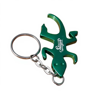 Pembuka Botol Bir Desain Kadal Gecko dari Paduan Aluminium, Logo Kustom, Ukiran Laser