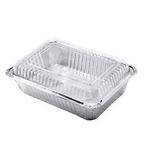 オーブン用使い捨てアルミパンプラスチック蓋ファーストフード調理食品グレード箔容器 - Product Image 5