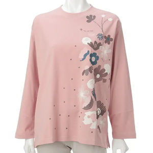 Pull en tricot pour fille, nouveau modèle d'hiver, pull à col rond brodé, t-shirt ample, motif floral, large T - Product Image 2