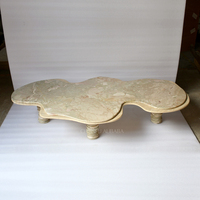 Table basse de salon design moderne de luxe européen OEM ODM meubles de maison marbre calcaire pour thé café
