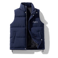 Chaleco de Invierno sin Mangas para Hombre, Diseño Personalizado, con Cierre, Resistente al Viento, Transpirable, Estilo Casual, para Clima Frío