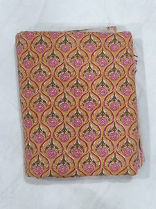 Tela de Voile de Algodón Estampada a Mano con Motivos Florales, Material para Vestidos Indios, por Metro, para Coser, Manualidades y Decoración del Hogar - Product Image 4