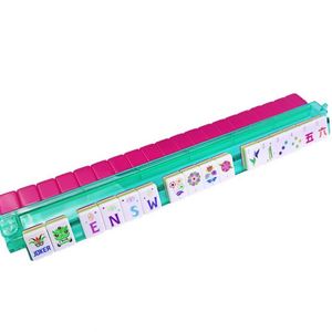 Fichas de Mahjong Americanas Personalizadas en Color Lila, Dominó Chino con Grabado, Acrílico Antidecoloración, Monograma Personalizado, <span class=keywords><strong>Efecto</strong></span> 3D, Moderno y Automático - Product Image 5