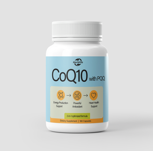 Fabricante de Suplementos para la Salud del Corazón y Antioxidantes, Cápsulas de CoQ10 con PQQ, Marca Privada OEM ODM - Product Image 1