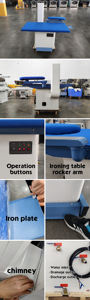Table à repasser électrique à aspiration d'air AOZHI avec chaudière intégrée pour les blanchisseries, coton, laine, soie, lin, <span class=keywords><strong>polyester</strong></span> - Product Image 6