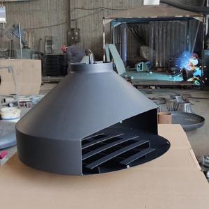 Chimenea <span class=keywords><strong>de</strong></span> Leña para Interiores <span class=keywords><strong>de</strong></span> Acero al Carbono Negro Mate con Formas Personalizadas y Chimenea - Product Image 4