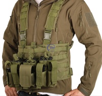 Harnais tactique de poitrine camouflage multifonctionnel et robuste avec pochette magnétique détachable, personnalisable avec logo, pour entraînement extérieur sur le terrain