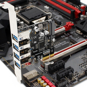 Tarjeta de Expansión PCI Express X1 <span class=keywords><strong>a</strong></span> 4 Puertos <span class=keywords><strong>USB</strong></span> 3.0 Tipo C, <span class=keywords><strong>Adaptador</strong></span> <span class=keywords><strong>USB</strong></span> PCI-E <span class=keywords><strong>con</strong></span> Chip VL805 y <span class=keywords><strong>Alimentación</strong></span> <span class=keywords><strong>SATA</strong></span> para PC de Escritorio - Product Image 6