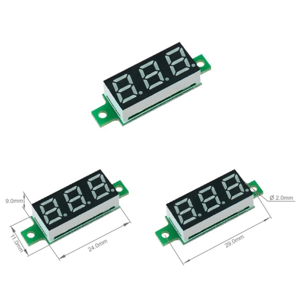 0.36 Inch 0.36 Digital Voltmeter Red Green Blue DC 0V-100V 3 Lines 3 Igit Voltage Panel Meter Display Led Color for Arduino - 502 0.36 Inch 0.36 Digital Voltmeter Red Green Blue DC 0V-100V 3 Lines 3 Igit Voltage Panel Meter Display Led Color for Arduino - 502