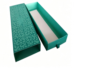 Customized High-End Rigid Gift <b>Box</b> Rectangle Green Patterned Matt Finish Four-Color Printing Paperboard Packaging - Product Image 2