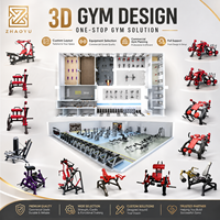 Équipement de musculation commercial haut de gamme ZY, solution complète d'entraînement de force, machines à charge libre, usine OEM ODM