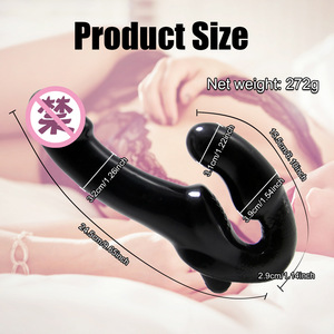 <span class=keywords><strong>Strapon</strong></span> Realistic Dildo Panty para pareja Hombres Mujeres Masajeador <span class=keywords><strong>anal</strong></span> Sin tirantes Consoladores de doble cabeza Vibradores Lesbianas - Product Image 2