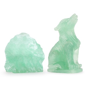 Tượng Sói Pha Lê Fluorite Màu Xanh Lá Cây Tượng Đá Quý Chạm Khắc Bằng Tay Hình Động Vật Nhỏ Khắc Pha Lê Chữ<span class=keywords><strong>a</strong></span> Lành Đá Để Trang Trí Nhà Cử<span class=keywords><strong>a</strong></span> Quà Tặng - Product Image 4