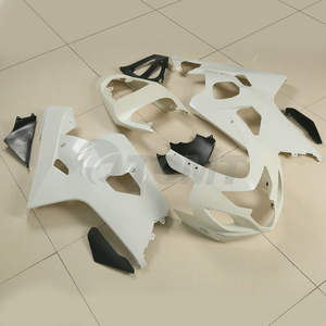 XINMATUO Compatible con <span class=keywords><strong>Suzuki</strong></span> <span class=keywords><strong>GSXR</strong></span> <span class=keywords><strong>600</strong></span> 750 2004-2005 K4 Kit de Carenado de ABS Sin Pintar NUEVO XF-4097-W - Product Image 1