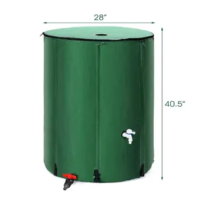 100 Gallon Foldable Rain Barrel, Collapsible Tank Water Storage Container Water Collector with Spigot Filter