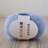 Fil de mohair mélangé Style plume haute ténacité pour la couture et le tissage Fil tissé recyclé et teint pour crochet