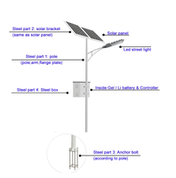 Lampe solaire à LED Éclairage public solaire extérieur Prix 60W Réverbère