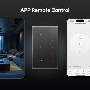 Interruptor Inteligente para Cortinas Tuya Zigbee, Serie MOES Star Feather <span class=keywords><strong>con</strong></span> <span class=keywords><strong>Pantalla</strong></span> Táctil y Retroiluminación Fluida, Compatible <span class=keywords><strong>con</strong></span> <span class=keywords><strong>Alexa</strong></span> y Google Home - Product Image 3