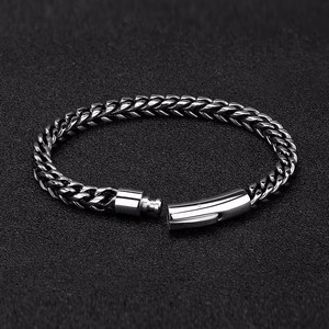 Pulsera de Cadena Unisex de Acero Inoxidable de 23 cm con Diseño Geométrico, Estilo Hip Hop, Regalo de Joyería - Product Image 1