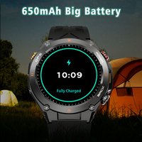 SENBONO Montre Connectée GPS Homme Écran HD 1,45'' avec GPS Intégré, Altimètre, Baromètre, Boussole et Commande Vocale IA, Compatible Android et iPhone