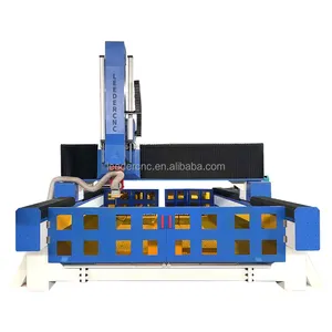 Çin ağaç İşleme makinesi 5 Cnc eksenli freze makinesi Syntec Delta invertör Yaskawa Servo Motor 5 eksen Cnc Router satılık