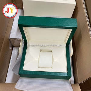 Boîte d'emballage de montre en cuir haut de gamme, étui de luxe OEM, coffret <span class=keywords><strong>cadeau</strong></span> <span class=keywords><strong>original</strong></span> pour homme avec sac fourre-tout vert ondulé - Product Image 3
